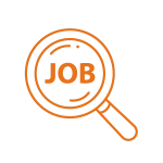 Icon einer Lupe in der das Wort Job steht.