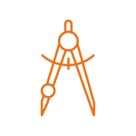 Ein Zirkel als Icon symobolisiert Projekte